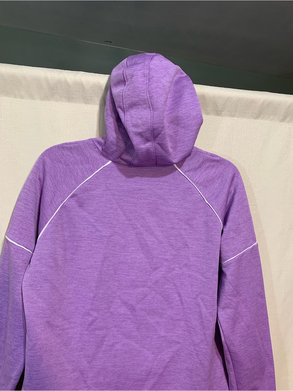 Augusta Sportswear Purple Mock Neck Pullover with White Piping a3/100 - Picture 7 of 7